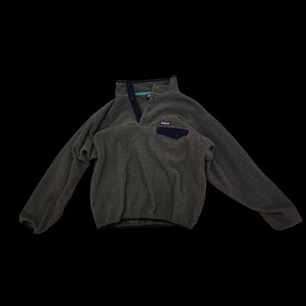 Patagonia Synchilla Snap-T Fleece Medium Men's Pullover Sweater Grey Lightweight